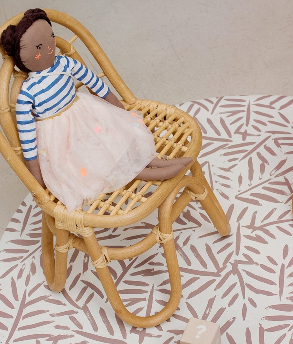 TODDLEKIND - Tapis Protège Sol Rond SPLAT MAT | Ocean Leaves - Sea Shell