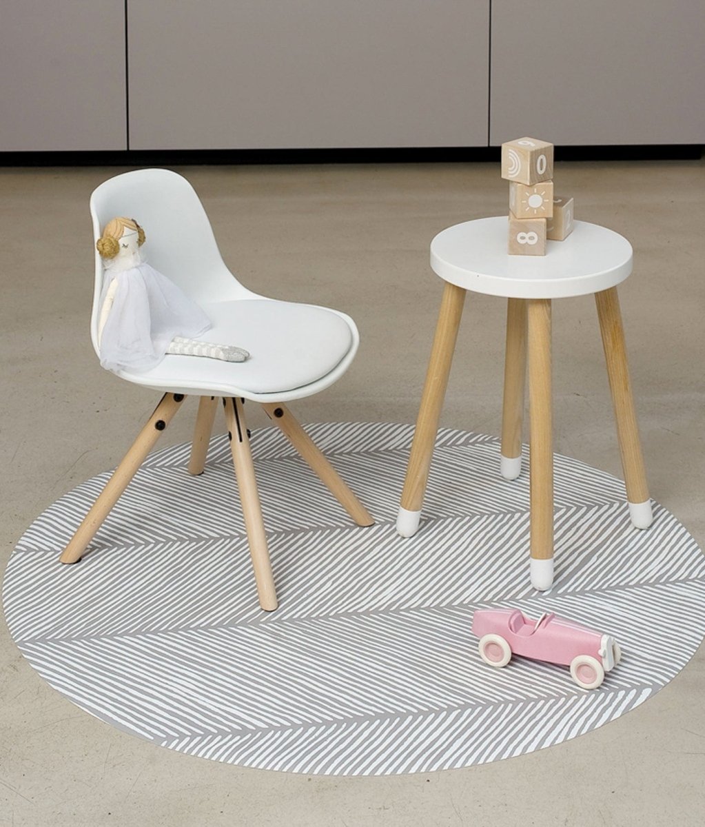 TODDLEKIND - Tapis Protège Sol Rond SPLAT MAT | Sandy Lines - Stone