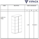 VIPACK - Armoire 2 Portes LARA