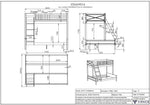 VIPACK - Lit De Famille SCOTT 140 X 200 cm + 90 X 200 cm Blanc