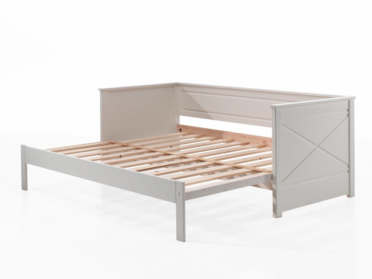 VIPACK - Lit Amouvable (93) 90 X 200 cm PINO / SCOTT Blanc