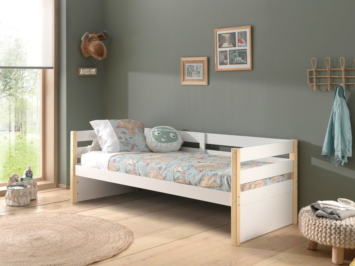 VIPACK - Lit Capitaine(90) MARGRIT 90 X 200 Cm Blanc