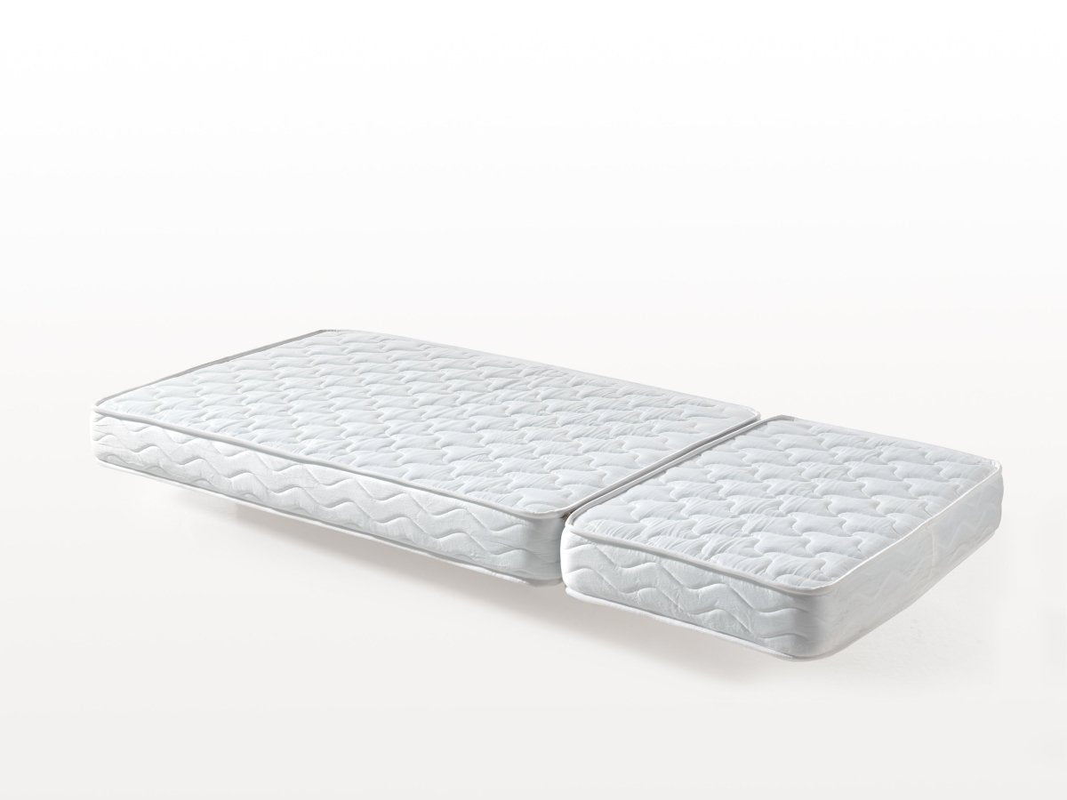 VIPACK - Lit évolutif Jumper Avec Matelas Extensible (160 + 40 cm) - Blanc