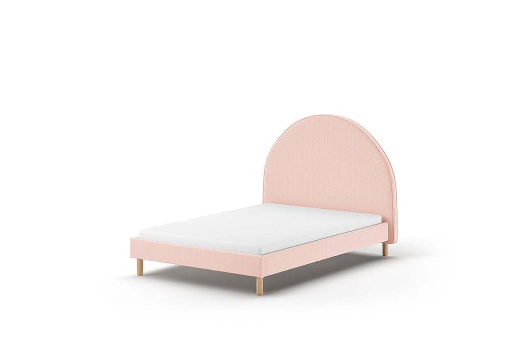 VIPACK - Lit Lune 140 X 200 Cm Rose Boucle