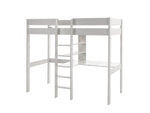 VIPACK - Lit Mezzanine PINO Avec Fauteuil 90 x 200 cm Blanc