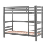 VIPACK - Lit Superposé (H 180cm) PINO 90 X 200 cm Gris
