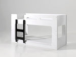 VIPACK - Lit Superposé LUCA 90 X 200 cm Blanc