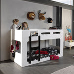 VIPACK - Lit Superposé LUCA 90 X 200 cm Blanc