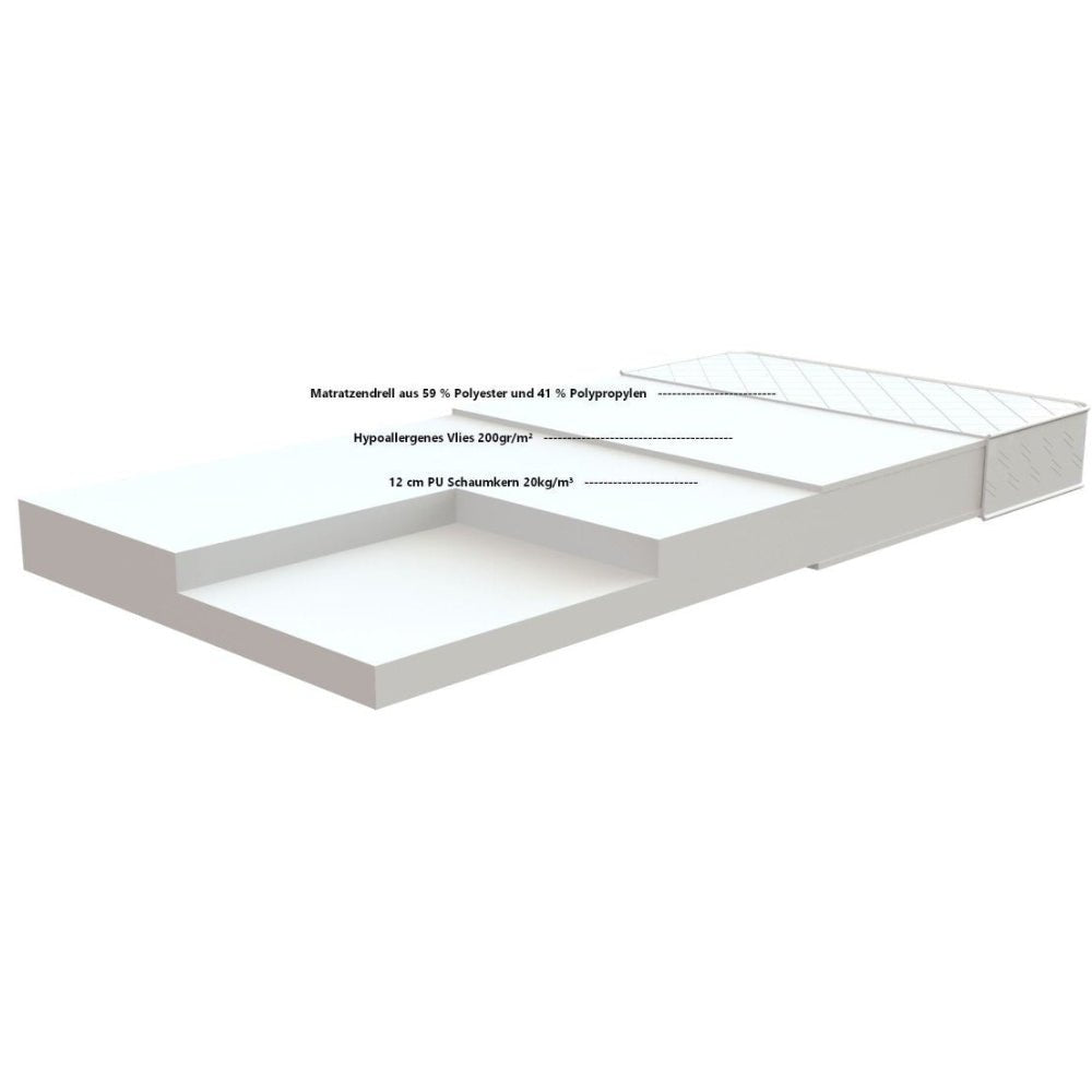 VIPACK - Matelas Soft 90 X 200 X 15Cm