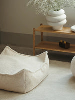 WIGIWAMA - Pouf Carré Blanc Crème
