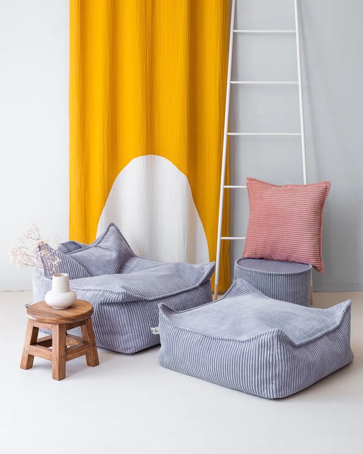 WIGIWAMA - Pouf Carré Bleu Myrtille