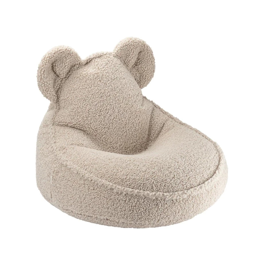 WIGIWAMA - Pouf Ours Biscuit Molletonné